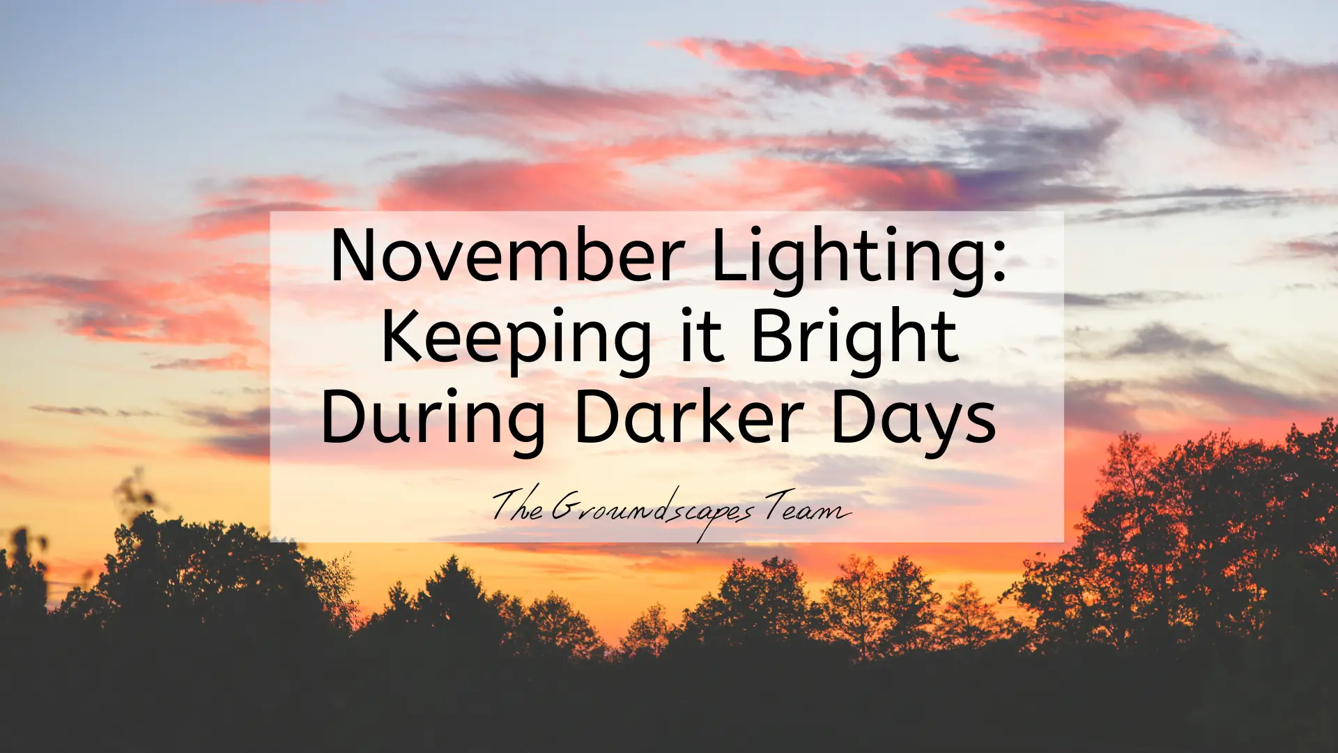 November Lighting: Keeping it Bright During Darker Days