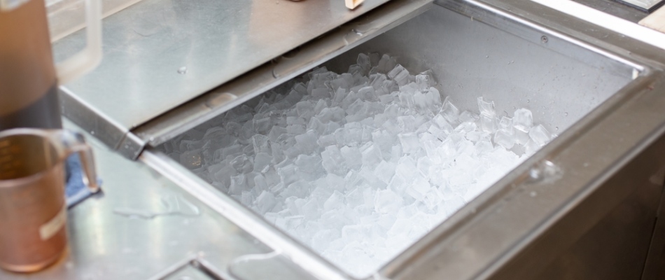 Ice maker installed for an outdoor kitchen in La Vista, NE.
